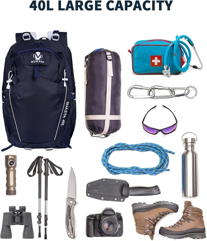 Hiking Backpack 40L Lightweight Waterproof Daypack - Image 6