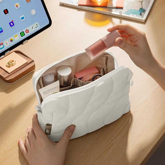 tomtoc Electronics Organizer Travel Case, Soft Puffy Organizer Bag Birthday - Image 7