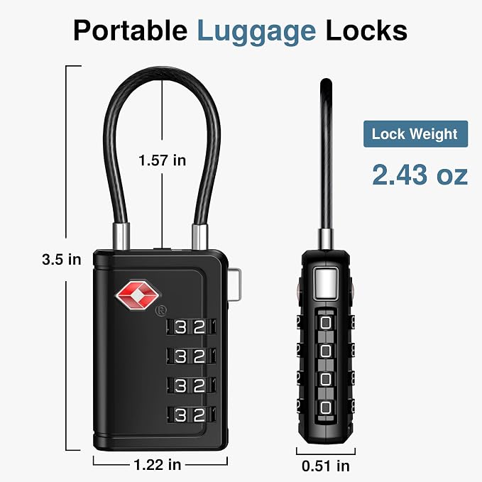 Puroma TSA Approved Luggage Travel Locks - Image 7