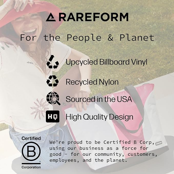 Rareform Large Zippered Blake Tote Bag | One-of-a-Kind, Water-Resistant - Image 9