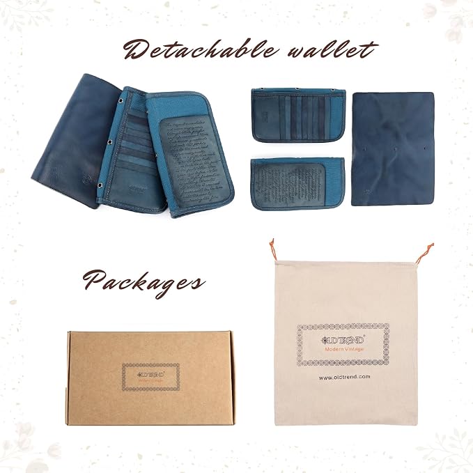 Genuine Leather Nomad Organizer Travel Wallet | Women's Wallet Clutch Passport - Image 6