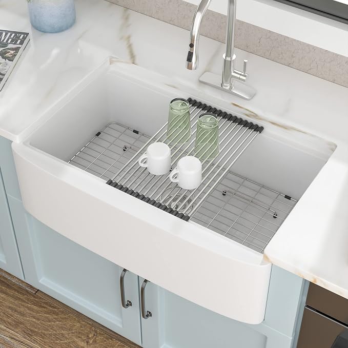 33 White Farm Sink Workstation - Image 3