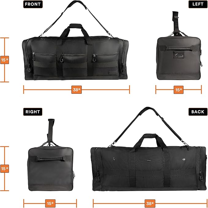 Fitdom 140L 38" Heavy Duty Extra Large Sports Equipment Duffle Bag - Image 2