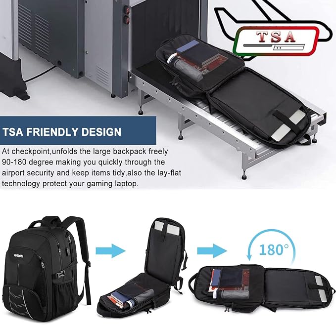 Extra Large Backpack for Men 55L, 18.4Inch Travel Laptop Backpack - Image 5