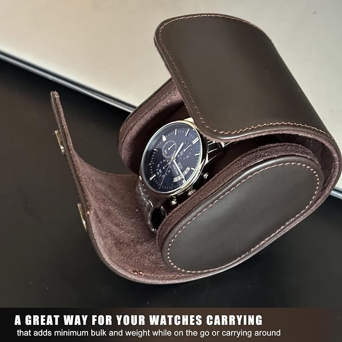 Longjet Watch Roll Travel Case for Men Portable Watches Organizer Box - Image 2