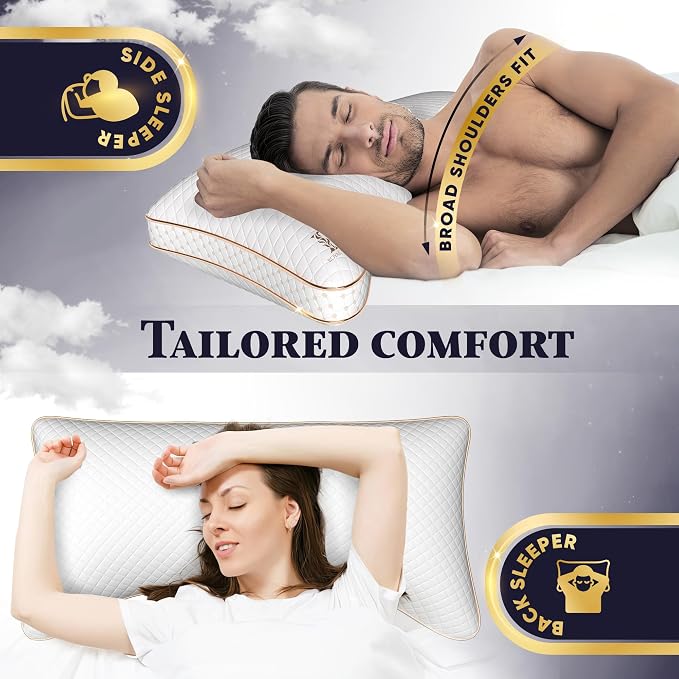 Royal Therapy 4-Pack Adjustable Queen Pillows, Shredded Memory Foam Pillows - Image 5