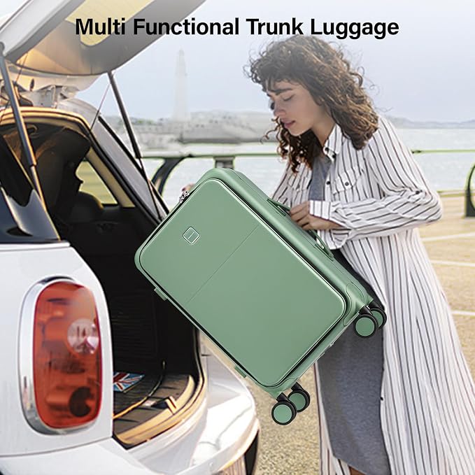 Hanke 28 Inch Luggage with Cup Holder and Charge, Top Opening Hard Shell - Image 10