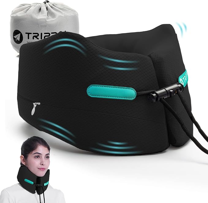 GOLDORANGE Travel Pillow Neck Chin Head Support 100% Pure Memory Foam Neck by Home