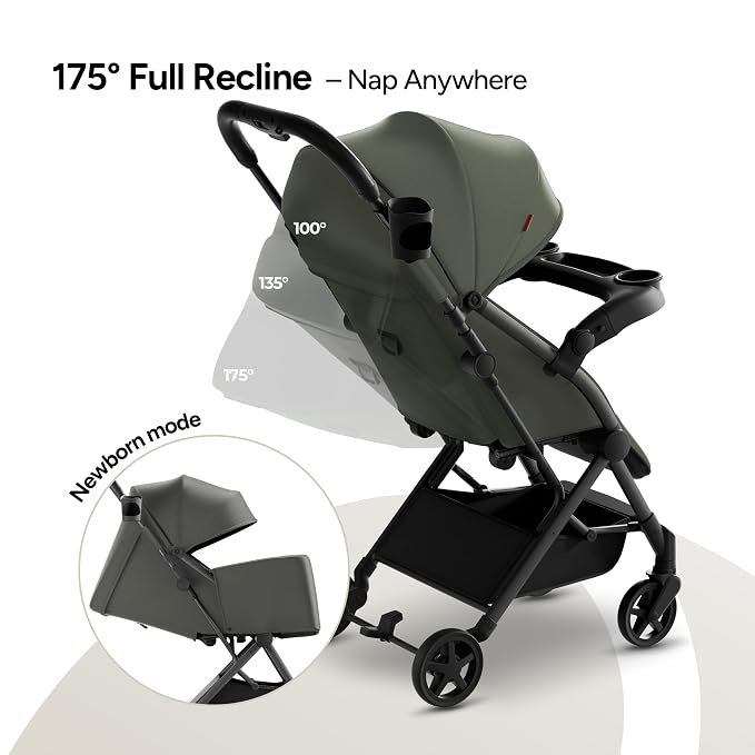 Mompush Lithe V2 Lightweight Travel Stroller, Compact Foldable Baby Stroller - Image 6