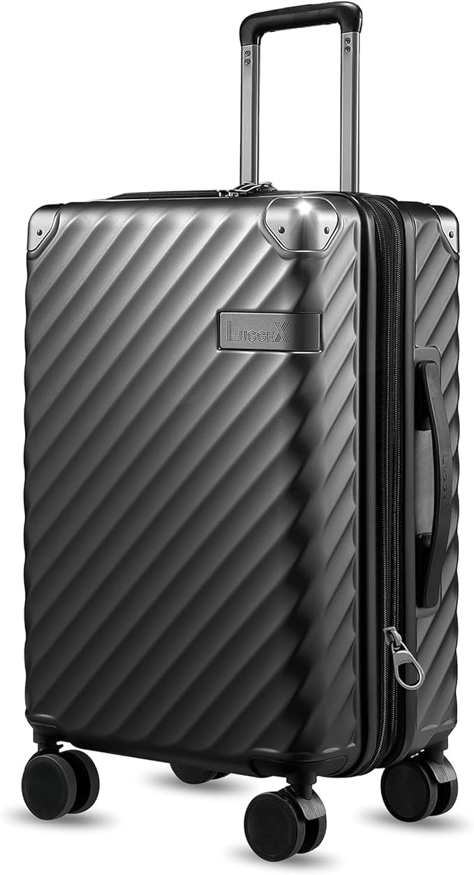 LUGGEX Luggage with Spinner Wheels, Polycarbonate Expandable Hard Shell Suitcase by LuggeXLUGGAGE