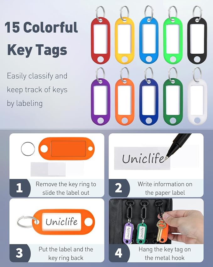 Uniclife Portable Zippered Key Case Waterproof and Fireproof Key Organizer - Image 7