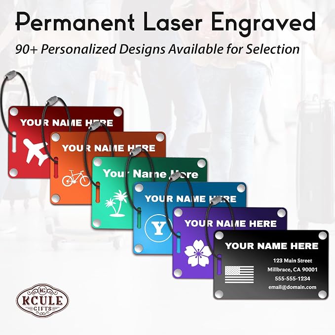 Personalized Metal Luggage Tags - Image 5