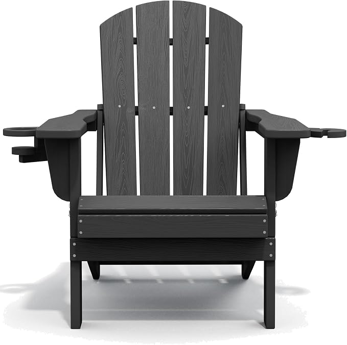 SERWALL Foldable Adirondack Chair, HDPE Adirondack Chair - Image 11