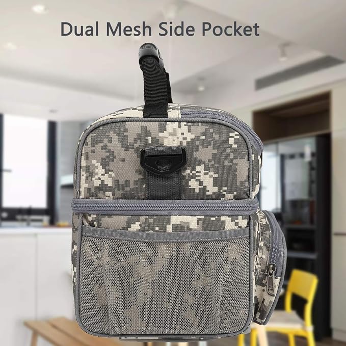 FlowFly Double Layer Cooler Insulated Lunch Bag Adult Lunch Box Large Tote Bag - Image 6
