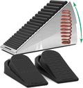 Door Stoppers for Bottom of Door Heavy Duty Adjustable Spring Loaded Rubber by Newkiton