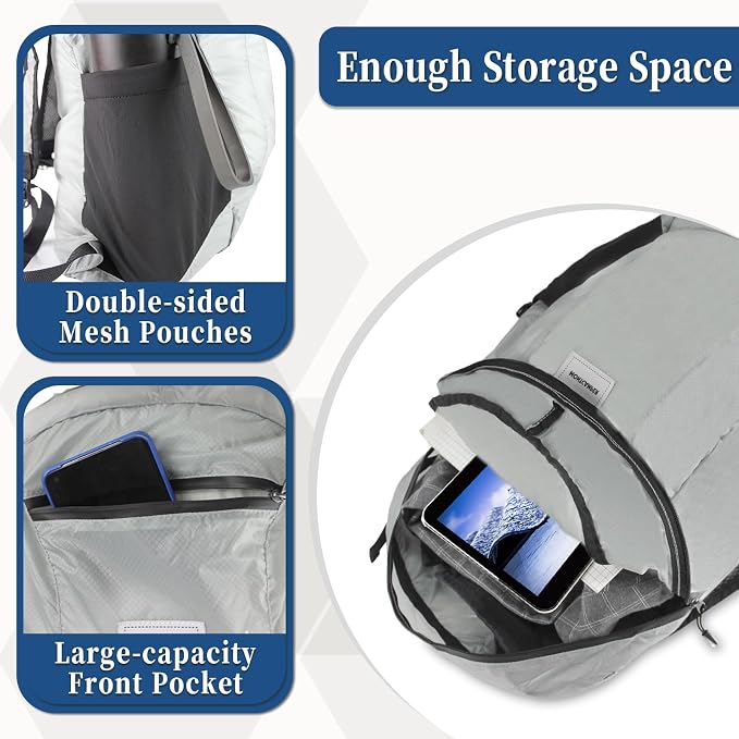 Hiking Daypack - Lightweight & Water-Resistant Portable Backpack - Image 5