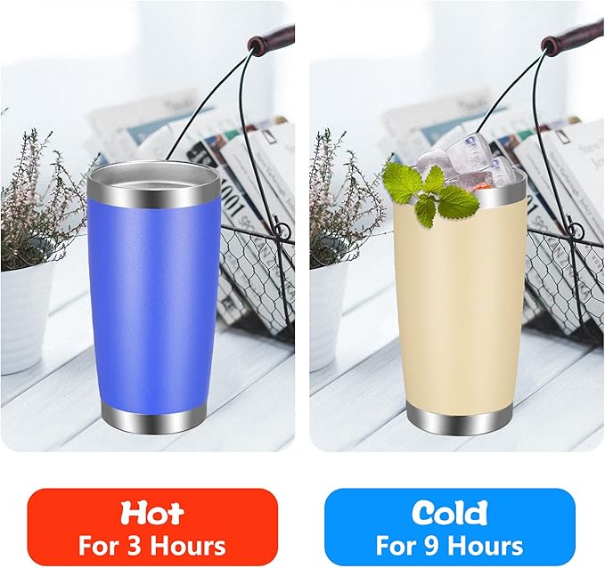 VEGOND 20oz Tumbler with Lid and Straw Stainless Steel Tumbler Cup Vacuum - Image 5