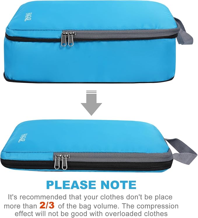 BAGAIL 4 Set/6 Set/8 Set Compression Packing Cubes Travel Accessories - Image 3