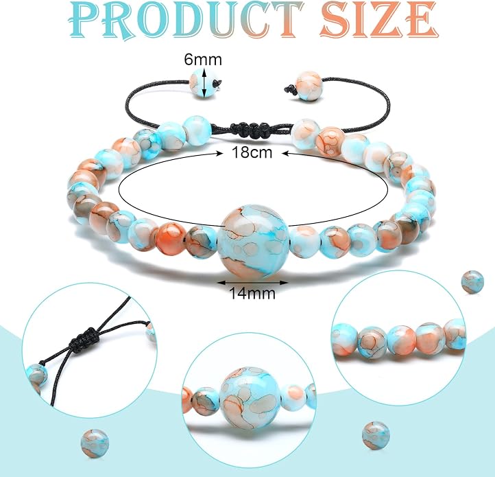 Sureio 6 Pcs Motion Sickness Bands Bracelet Anti Nausea Adjustable Wristband - Image 2