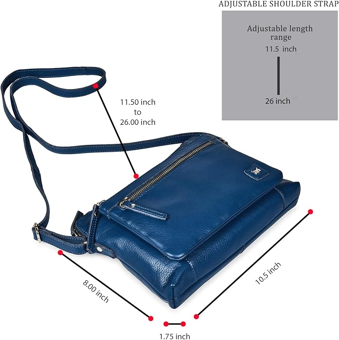 Wise Owl Accessories Small Soft Pebbled Real Leather Crossbody Handbags Purses - Image 3