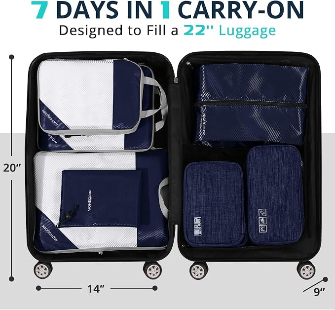 7 Set Compression Packing Cubes - Image 6