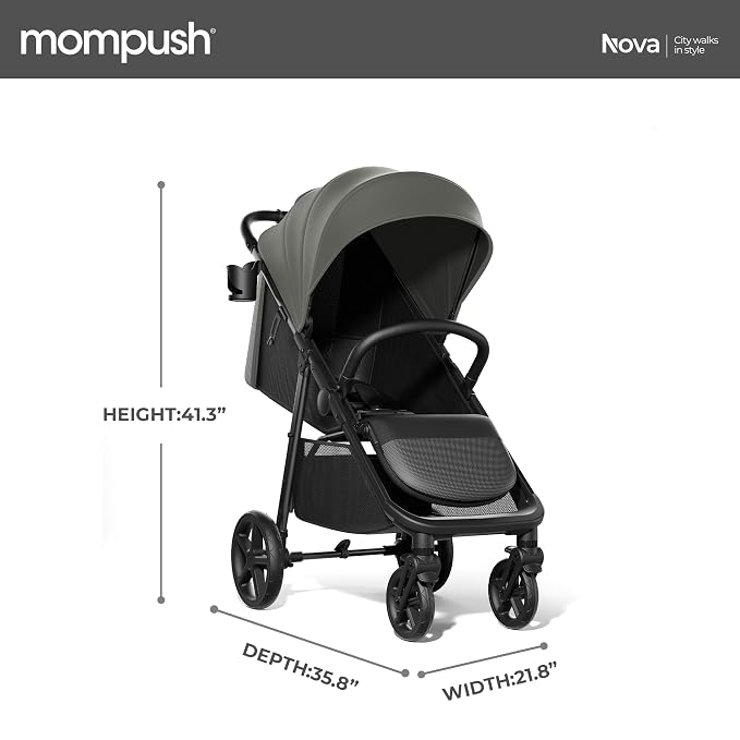 Mompush Nova Baby Stroller for Toddler, Infant & Newborn | Spacious Seat & - Image 7