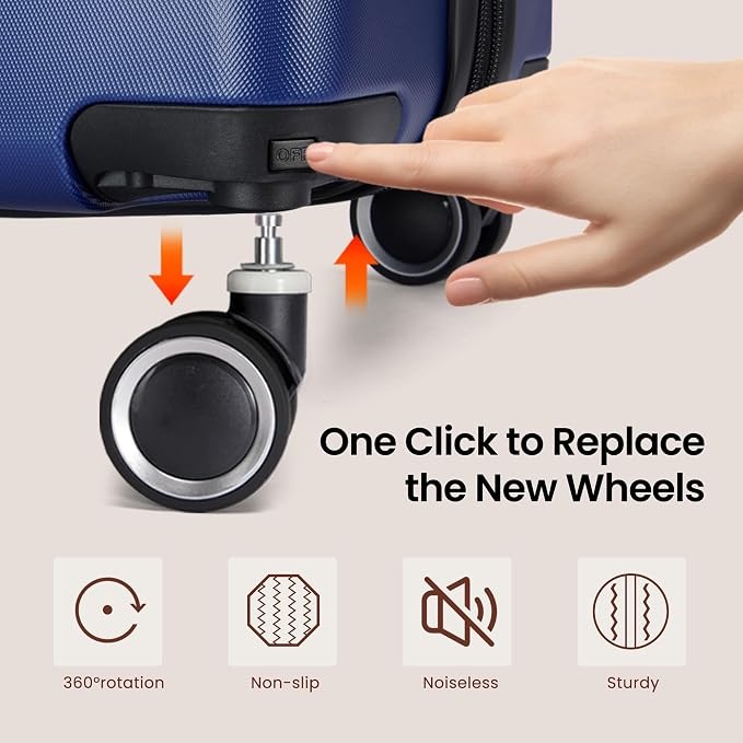 Luggage Sets 3 Piece with Spinner Wheel, Hardside Suitcase Set with TSA Lock - Image 3