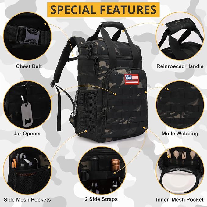 Tactical Backpack Cooler, Lunch Backpack - Image 6