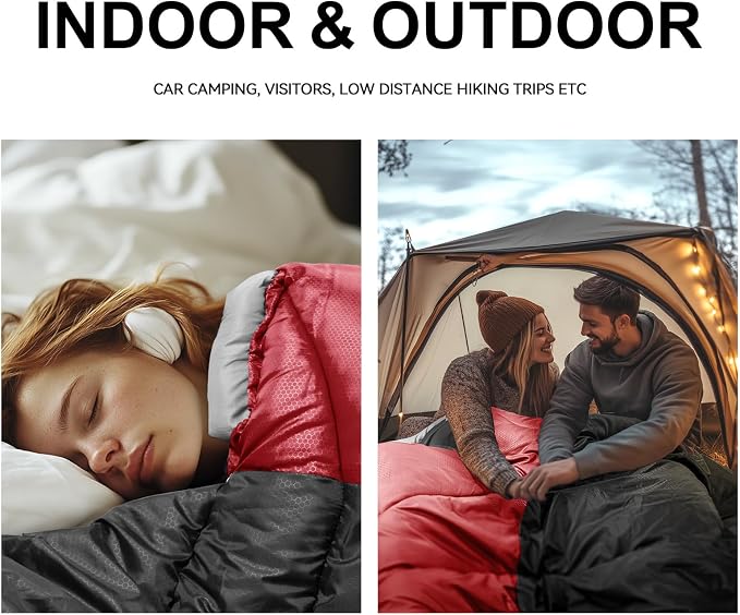 Sleeping Bags for Adults Cold Weather, Waterproof, Lightweight Sleeping Bag for - Image 5