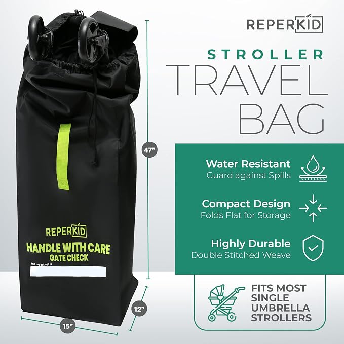 reperkid Umbrella Stroller Bag for Airplane Travel, Fits Most Single and Double - Image 3
