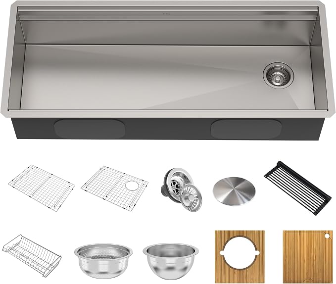 KRAUS Kore Workstation 45-inch Undermount 16 Gauge Stainless Steel Kitchen Sink by KRAUS