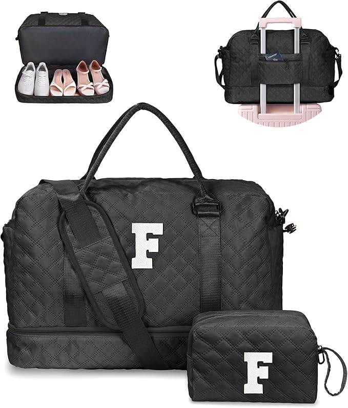 Gifts for Teen Girls-Initial Duffle Bag by Vogewood