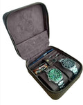 Watch Travel Case for Men, Genuine Leather Watch Case Travel Jewelry Case by UPRESYE