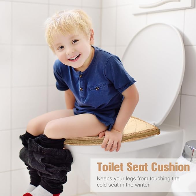 Riakrum 4 Pcs Toilet Seat Covers Pads - Image 6