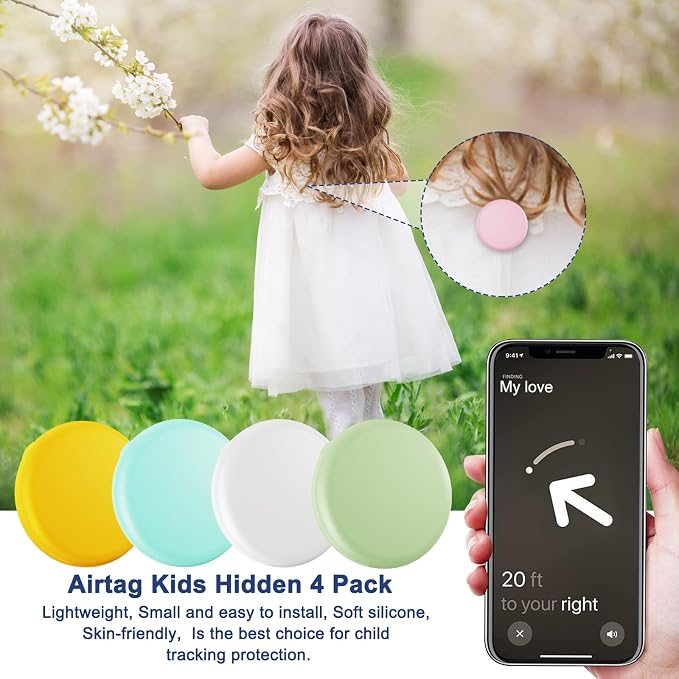 for Air Tags-4 Pack Apple Kids Hidden, - Image 3