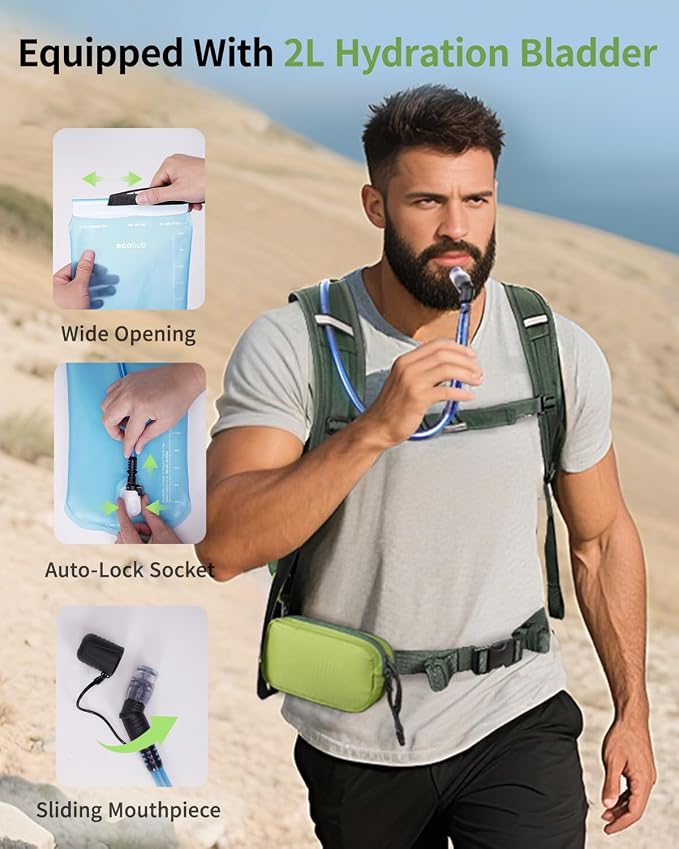 ECOHUB Hydration Backpack for Men Women, 20L Lightweight Hiking Daypack Cycling - Image 5