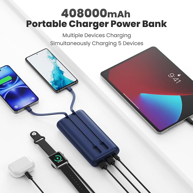 Portable Charger Power Bank 40, 800mAh 25W Fast Charging USB C Portable Charger - Image 4