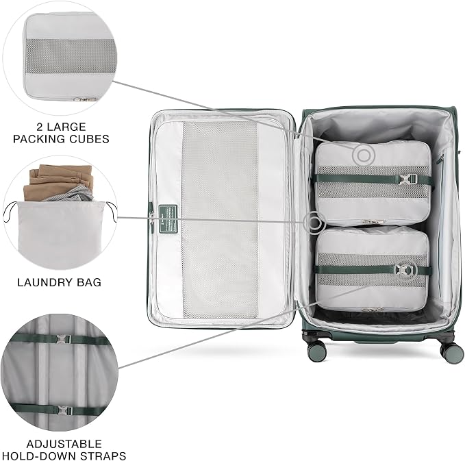 Travelpro VersaPack+ Lightweight Softside Expandable Checked Luggage, 8 Spinner - Image 5