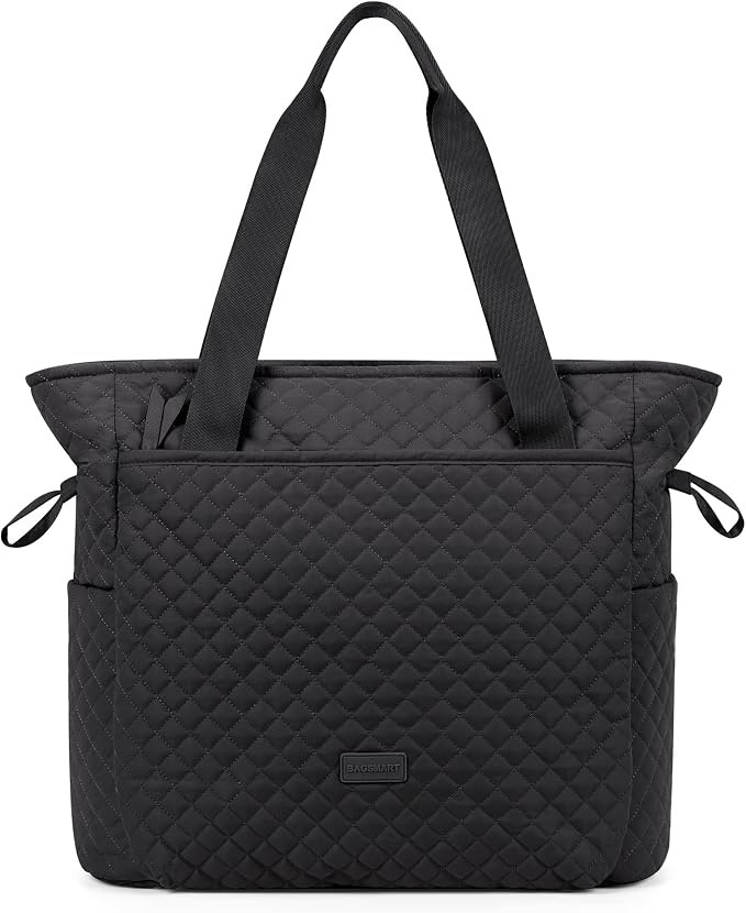 BAGSMART 25L Quilted Tote Bag Large Shoulder Bag by BAGSMART
