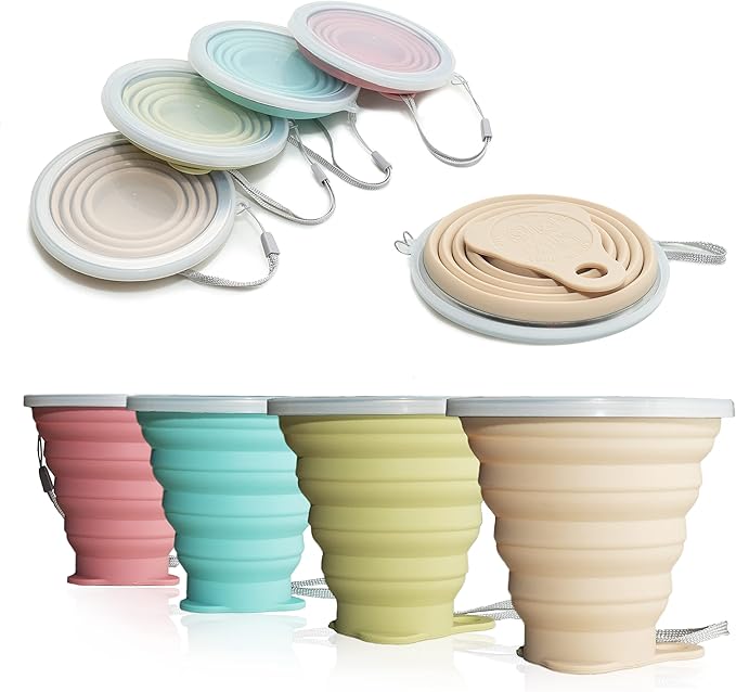 IYYI Collapsible Cup for Traveling, Silicone Foldable Cup, Camping Mug by IYYI