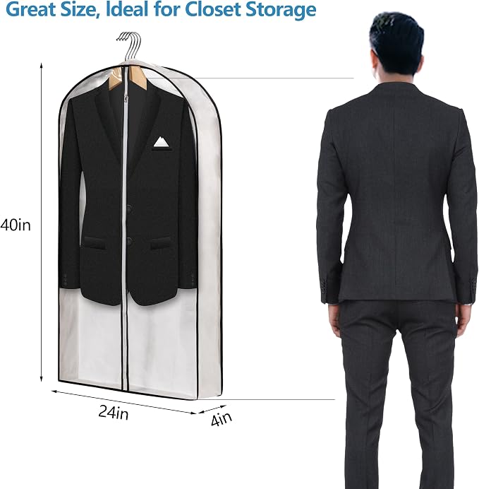 Hanging Clothes Storage with 4" Gusseted Garment Covers - Image 2