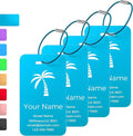 Personalized Luggage Tags, Custom Luggage Tags 4 Pack TSA Approved Double Sided by Unknown