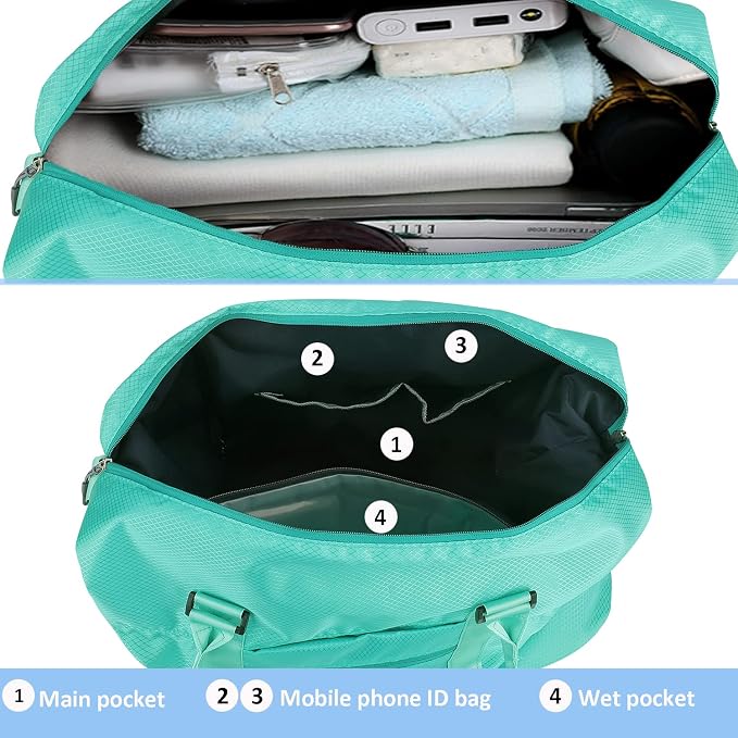 Travel Duffle Bag, Waterproof Sport Tote Gym Bag - Image 6