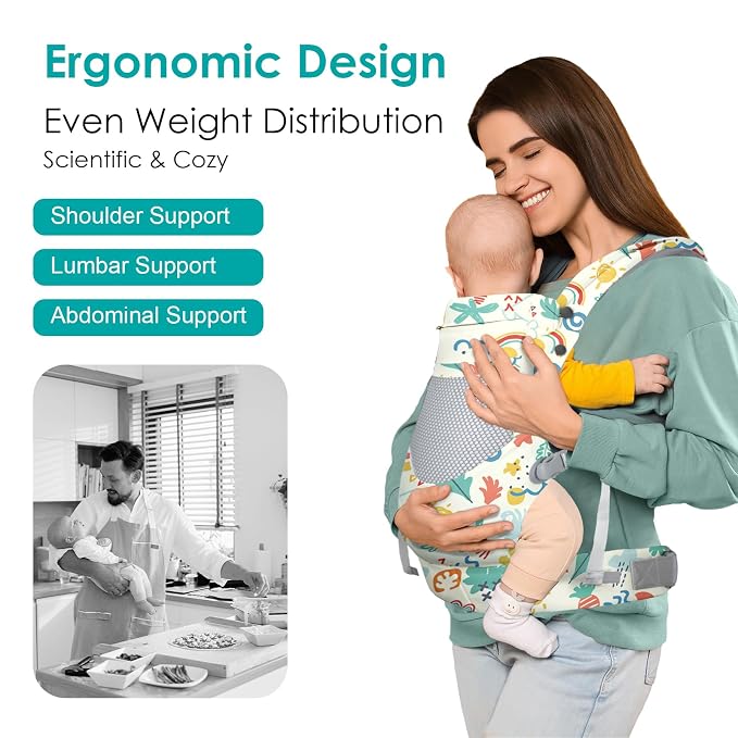 Newborn Baby Front Carrier Backpack, Toddler Baby Body Carrier, 7-66 Lbs - Image 2