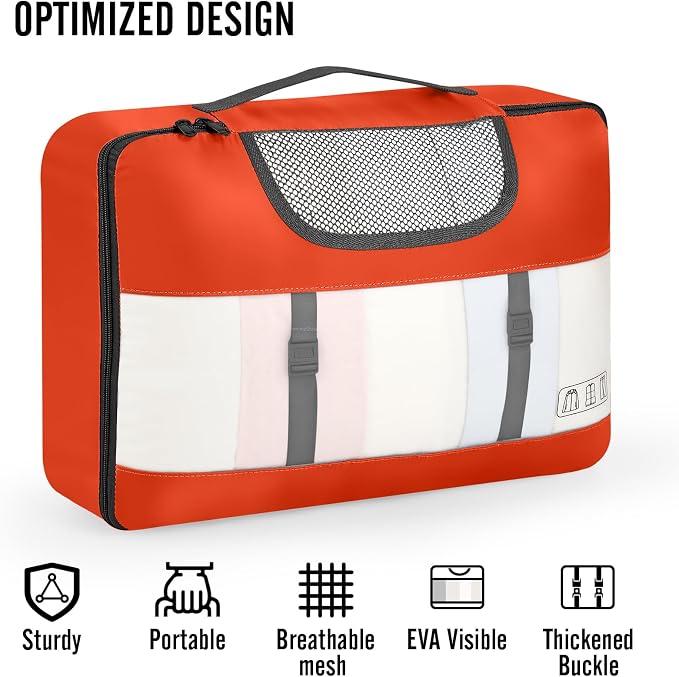 Veken 10 Set Packing Cubes for Travel Essential, Suitcase Organizer Bags in 4 - Image 4