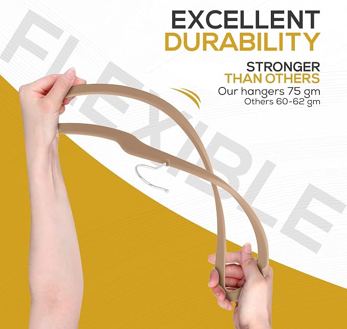 50 Pack New Premium Quality Velvet Hangers Ultra Thin Non Slip Adult Felt Space - Image 8