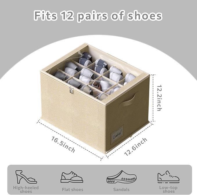 2 Pack Shoe Organizer for Closet - Image 3