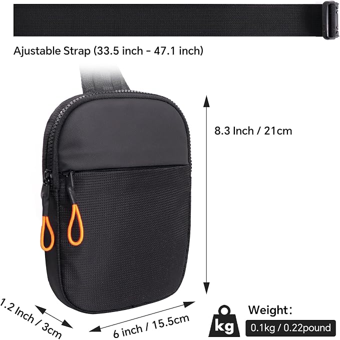 MJNUONE Mini Sling Bag for Men Outdoor Lightweight Small Crossbody Bag Women - Image 2