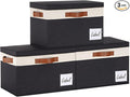 Large Storage Bins with Lids, Foldable Fabric Storage Baskets with Lids by PFFVRP