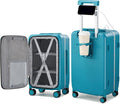Hanke 28 Inch Luggage with Cup Holder and Charge, Top Opening Hard Shell by Hanke